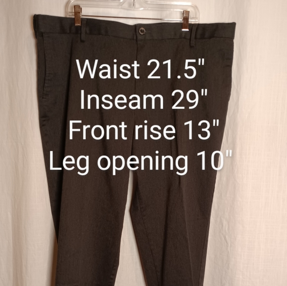 Dockers Relax Fit Comfort Heather Gray Stretch Waist Slacks Pants - Picture 9 of 9